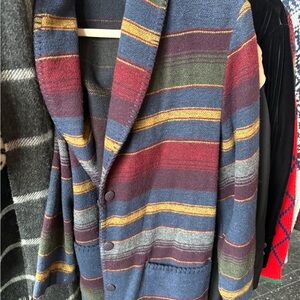 Vintage San Moire Colorful Striped Blazer